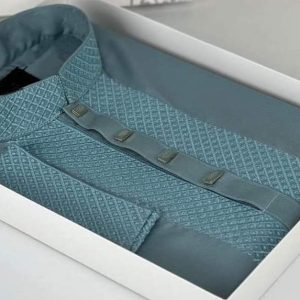 Embroidered Panjabi – Ash Color