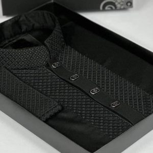 Embroidered Panjabi – Black Colour
