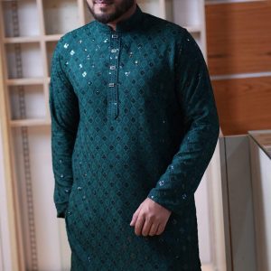 Indian Sequnce- Bottol Green Colour